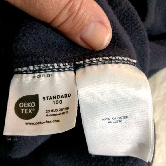 Lands End Mens XXL 50-52 Full Zip Vest Navy Blue Fleece Pockets Jacket EUC - Picture 6 of 6